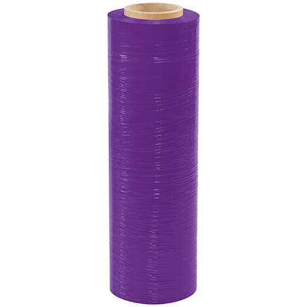 18'' x 59 Gauge x 1500' Purple Color-Tinted Hand Stretch Film