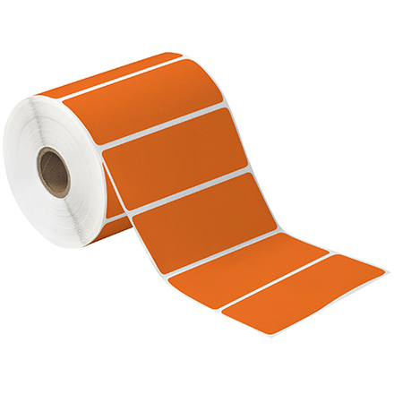 4 x 1 <span class='fraction'>1/2</span>" Orange Desktop Direct Thermal Label