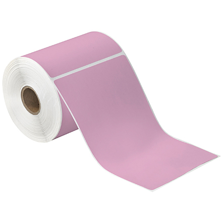 4 x 6 <span class='fraction'>1/2</span>" Pink Desktop Direct Thermal Label